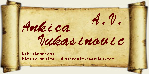 Ankica Vukašinović vizit kartica
